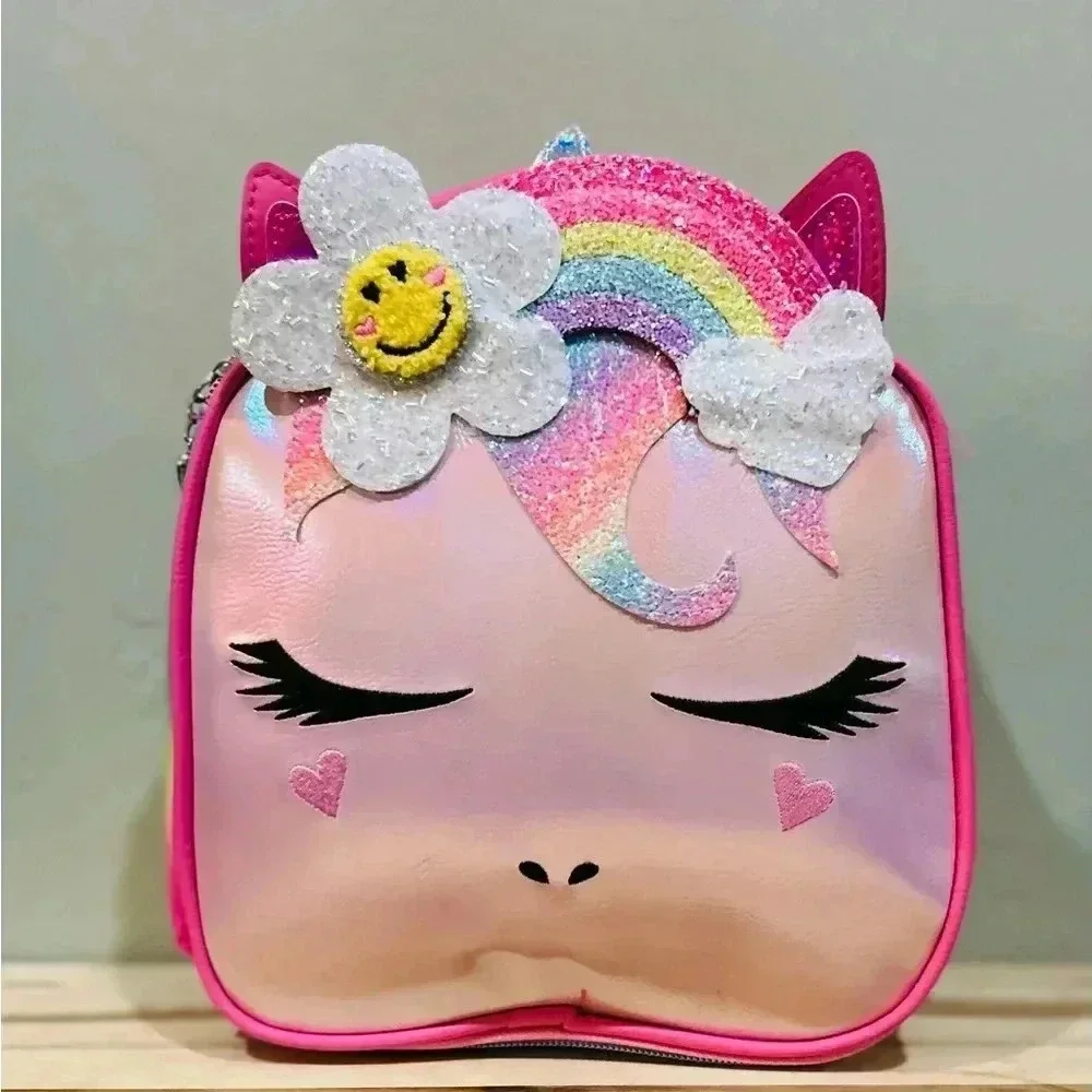 Miss Gwens OMG Accessories Insulated Lunch Bag Rainbow Glitter Accents NWTS